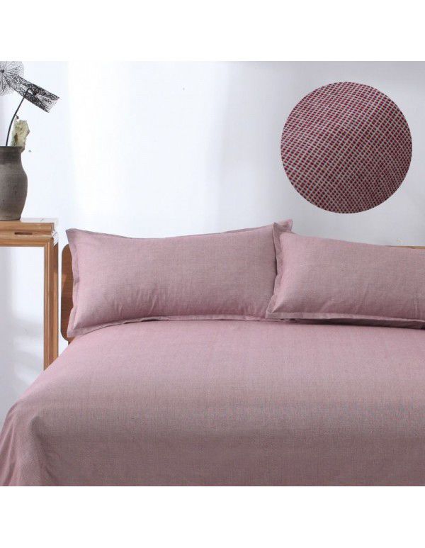 Old coarse cloth bed sheet, single piece of pure cotton, thickened, thickened, thick, old trial Japanese style