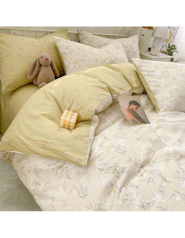 Cotton quilt cover, single piece, 100% cotton, 150x200, student dormitory, single person, 1.5 sheets, bed sheet, quilt cover, 200x230