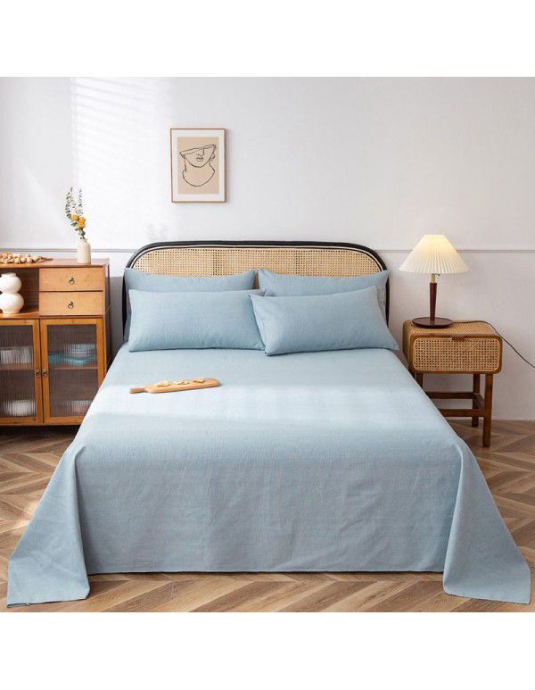 Double warp and double weft cotton three piece thick cotton canvas bedding manufacturer wholesale group purchase