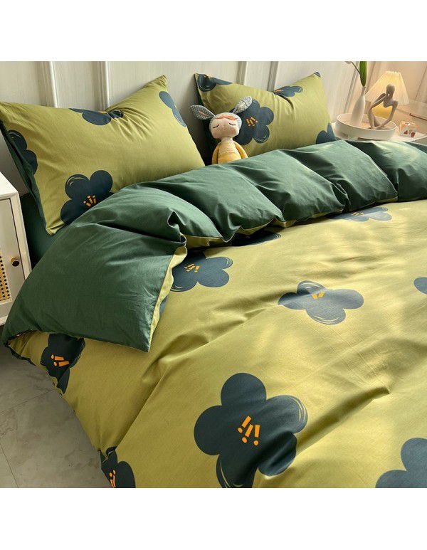 Cotton quilt cover, single piece, 100% cotton, 150x200, student dormitory, single person, 1.5 sheets, bed sheet, quilt cover, 200x230