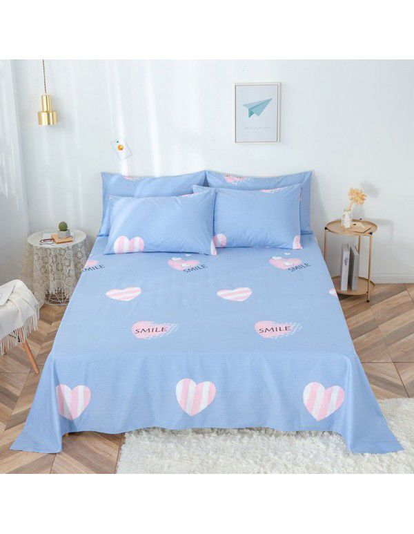 Pure cotton bedspread printing small and fresh 12868 skin friendly comfortable single and double bed cotton bedspread sold directly by manufacturers