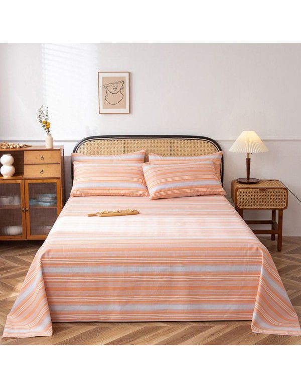 Double warp and double weft cotton three piece thick cotton canvas bedding manufacturer wholesale group purchase