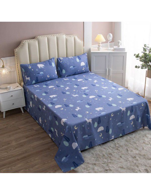 Pure cotton bedspread printing small and fresh 12868 skin friendly comfortable single and double bed cotton bedspread sold directly by manufacturers