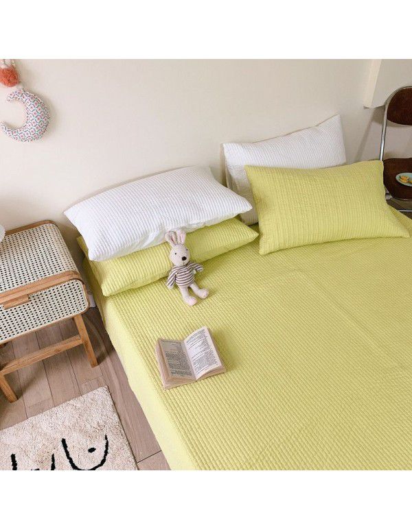 Self use fund! Exported to South Korea Quilted bed sheet with cotton quilt, three piece quilt, dual-use bed cover, air conditioner quilt
