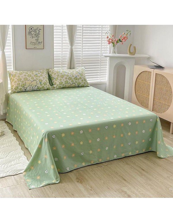 Hot selling ins Pastoral 60 Thread Count Cotton 4-Piece Set Printed Cotton Small Fresh Flat Sheet Quilt Cover Fitted Sheet Set Postage Package
