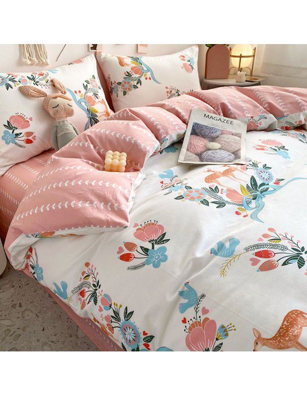 Cotton quilt cover, single piece, 100% cotton, 150x200, student dormitory, single person, 1.5 sheets, bed sheet, quilt cover, 200x230