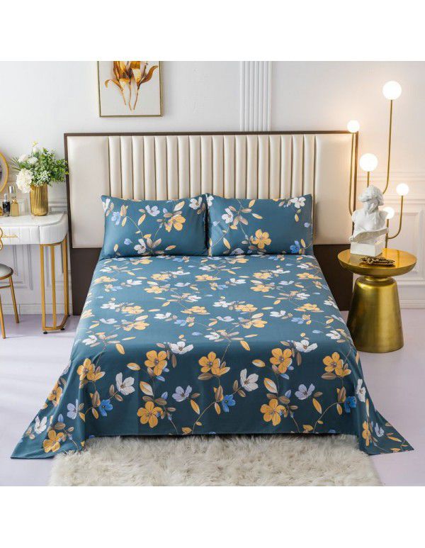 Pure cotton bedspread printing small and fresh 12868 skin friendly comfortable single and double bed cotton bedspread sold directly by manufacturers