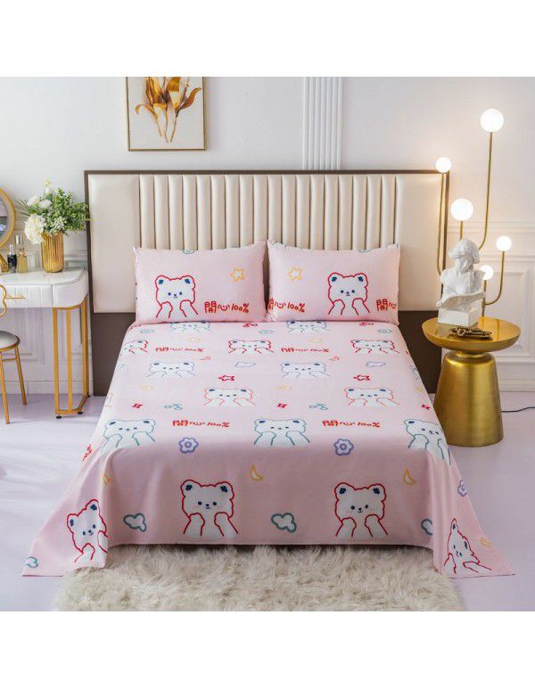 Pure cotton bedspread printing small and fresh 12868 skin friendly comfortable single and double bed cotton bedspread sold directly by manufacturers