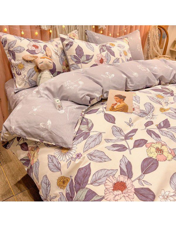 Cotton quilt cover, single piece, 100% cotton, 150x200, student dormitory, single person, 1.5 sheets, bed sheet, quilt cover, 200x230
