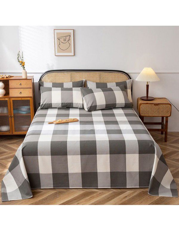 Double warp and double weft cotton three piece thick cotton canvas bedding manufacturer wholesale group purchase