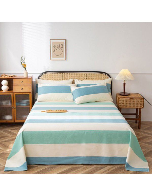 Double warp and double weft cotton three piece thick cotton canvas bedding manufacturer wholesale group purchase