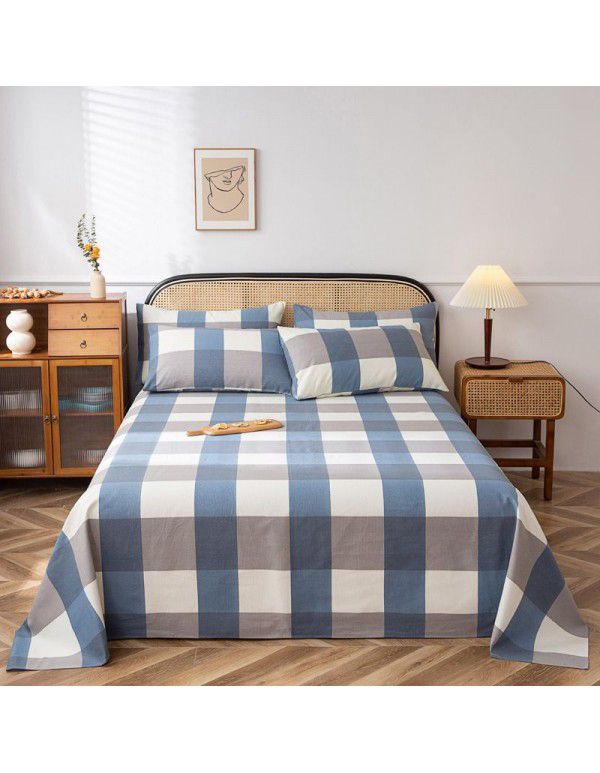 Double warp and double weft cotton three piece thick cotton canvas bedding manufacturer wholesale group purchase