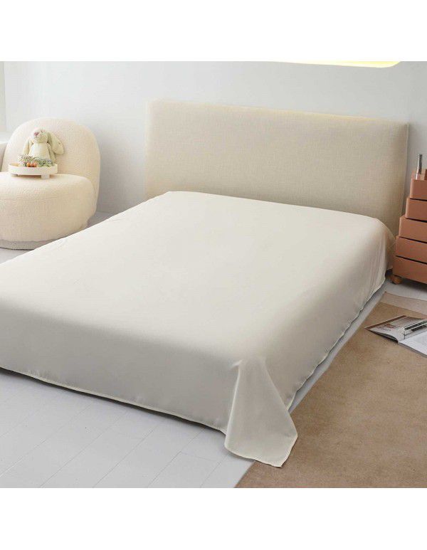 Solid Brushed Simplicity Single Piece Sheet NIS Washed Cotton Solid Piece Home Dormitory Single Twin Fitted Sheet
