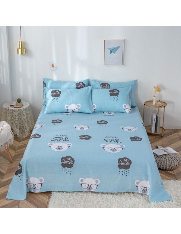 Pure cotton bedspread printing small and fresh 12868 skin friendly comfortable single and double bed cotton bedspread sold directly by manufacturers