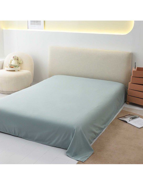 Solid Brushed Simplicity Single Piece Sheet NIS Washed Cotton Solid Piece Home Dormitory Single Twin Fitted Sheet