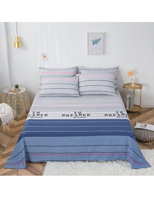 Pure cotton bedspread printing small and fresh 12868 skin friendly comfortable single and double bed cotton bedspread sold directly by manufacturers