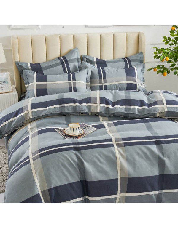 One replacement bedding sheet, quilt cover, thickened, brushed bed sheet, winter warm four piece set, physical supermarket wholesale