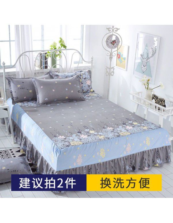 Bed skirt, bedspread, skirt type bedspread, single dust-proof cover, anti-skid protective cover, cartoon, all-purpose, 2022 new model