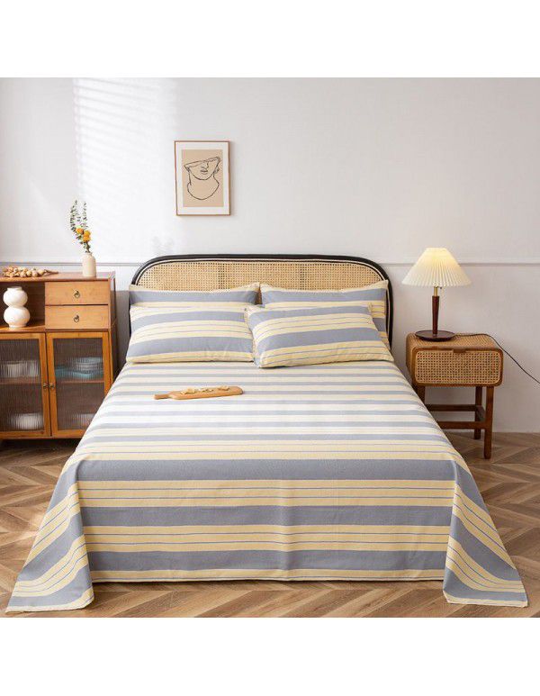 Double warp and double weft cotton three piece thick cotton canvas bedding manufacturer wholesale group purchase