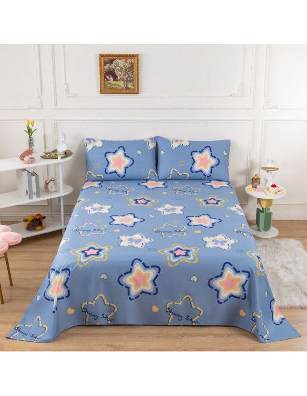 Pure cotton bedspread printing small and fresh 12868 skin friendly comfortable single and double bed cotton bedspread sold directly by manufacturers