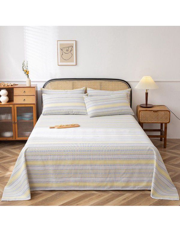 Double warp and double weft cotton three piece thick cotton canvas bedding manufacturer wholesale group purchase