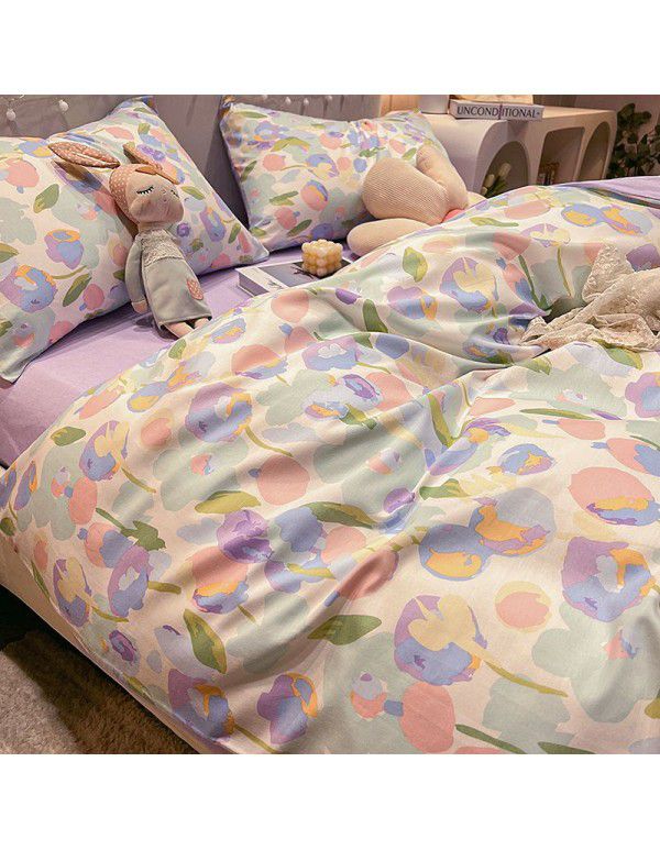 Cotton quilt cover, single piece, 100% cotton, 150x200, student dormitory, single person, 1.5 sheets, bed sheet, quilt cover, 200x230