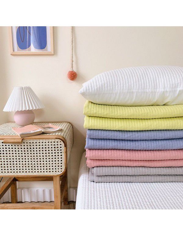 Self use fund! Exported to South Korea Quilted bed sheet with cotton quilt, three piece quilt, dual-use bed cover, air conditioner quilt