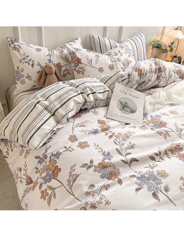 Cotton quilt cover, single piece, 100% cotton, 150x200, student dormitory, single person, 1.5 sheets, bed sheet, quilt cover, 200x230
