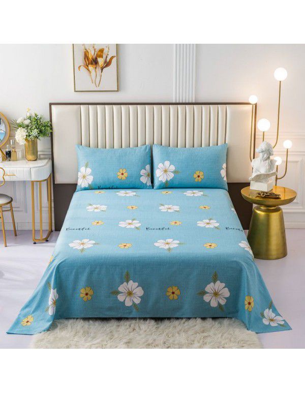 Pure cotton bedspread printing small and fresh 12868 skin friendly comfortable single and double bed cotton bedspread sold directly by manufacturers