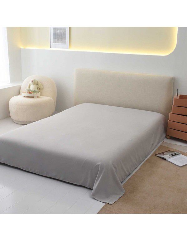 Solid Brushed Simplicity Single Piece Sheet NIS Washed Cotton Solid Piece Home Dormitory Single Twin Fitted Sheet