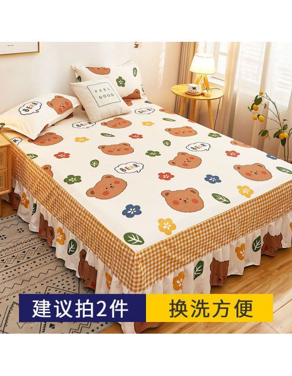 Bed skirt, bedspread, skirt type bedspread, single dust-proof cover, anti-skid protective cover, cartoon, all-purpose, 2022 new model