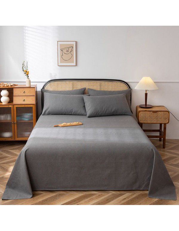 Double warp and double weft cotton three piece thick cotton canvas bedding manufacturer wholesale group purchase