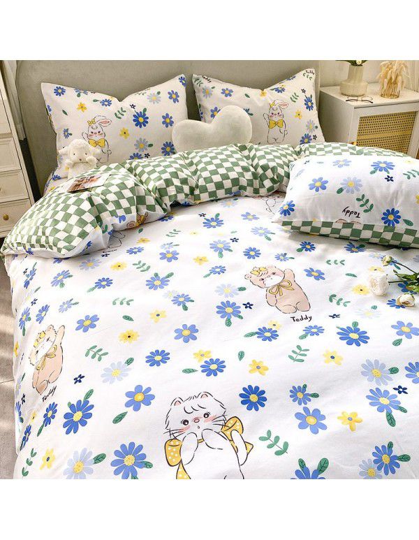 Cotton quilt cover, single piece, 100% cotton, 150x200, student dormitory, single person, 1.5 sheets, bed sheet, quilt cover, 200x230