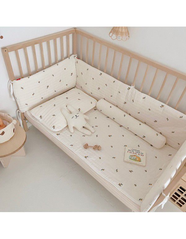 Baby's bed sheet baby's cotton bed cover newborn's cotton bed circumference mattress pillow case pillow towel column pillow