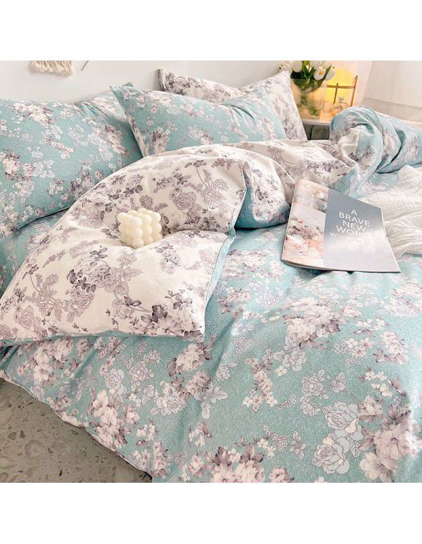 Cotton quilt cover, single piece, 100% cotton, 150x200, student dormitory, single person, 1.5 sheets, bed sheet, quilt cover, 200x230