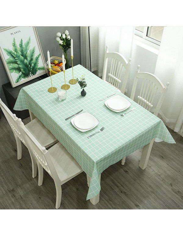 Nordic style tablecloth, waterproof, oil proof, wash free, pvc net, red tablecloth, desk, student's tea table, table mat, cloth art, writing