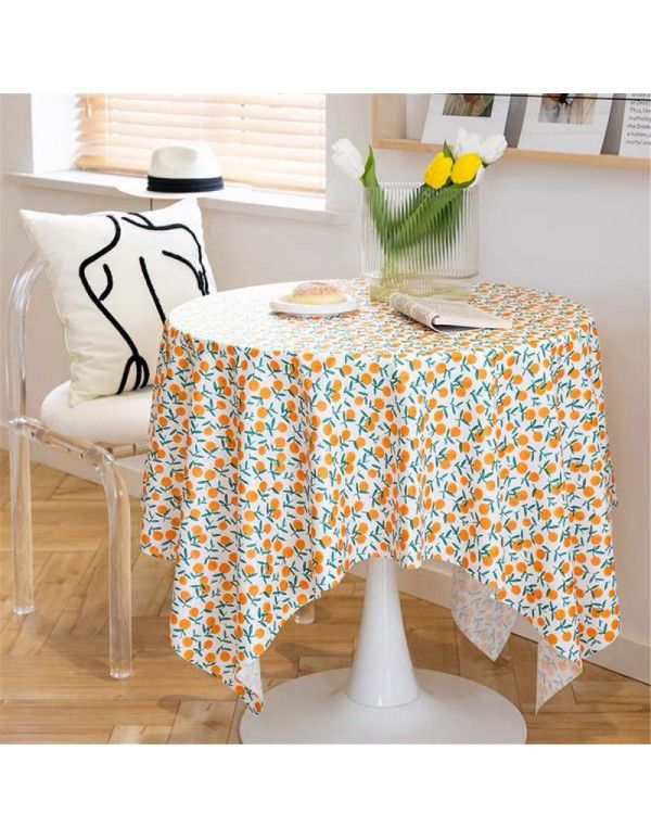 Wholesale ins hanfeng simple table cloth round table plaid table cloth small fresh desk plush background cloth factory