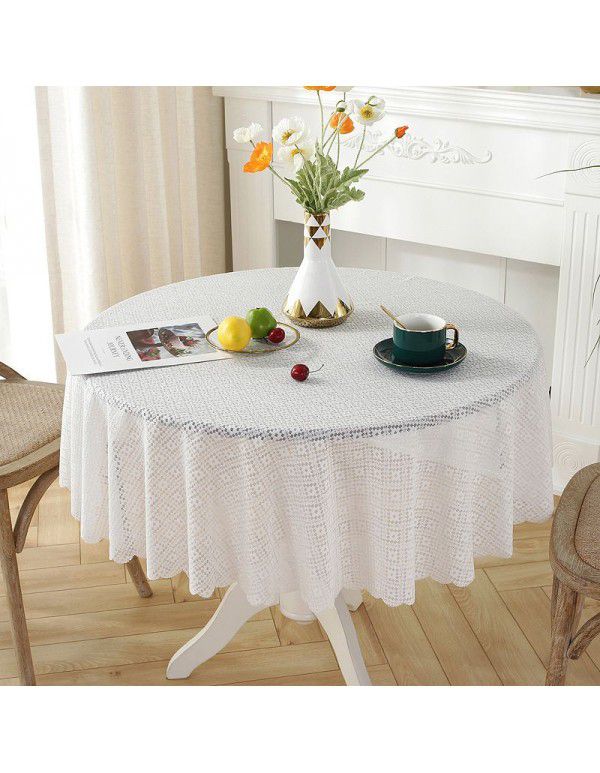 Lace tablecloth round small round table cloth Nordic vintage white ins style tablecloth net red dessert table cover