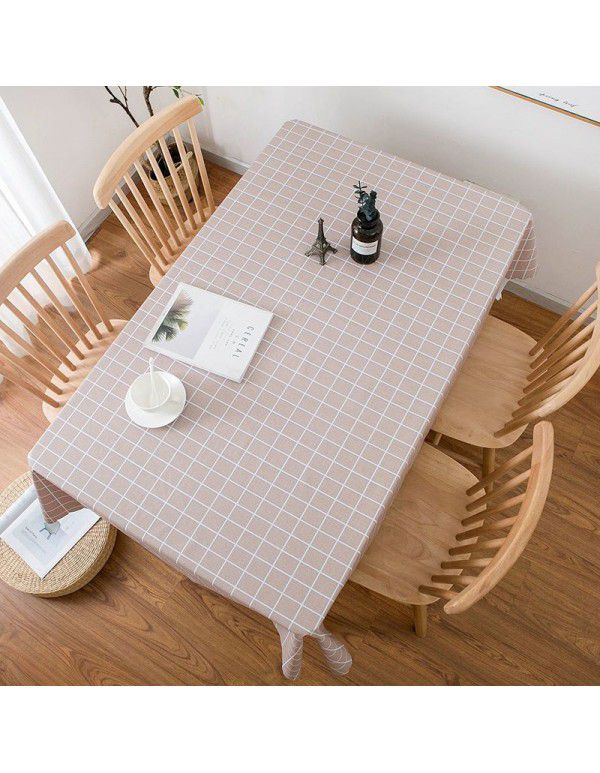 Square table cloth, hot proof, washable pvc plastic table cloth, tea table mat, girl's heart ins, rectangular table cloth