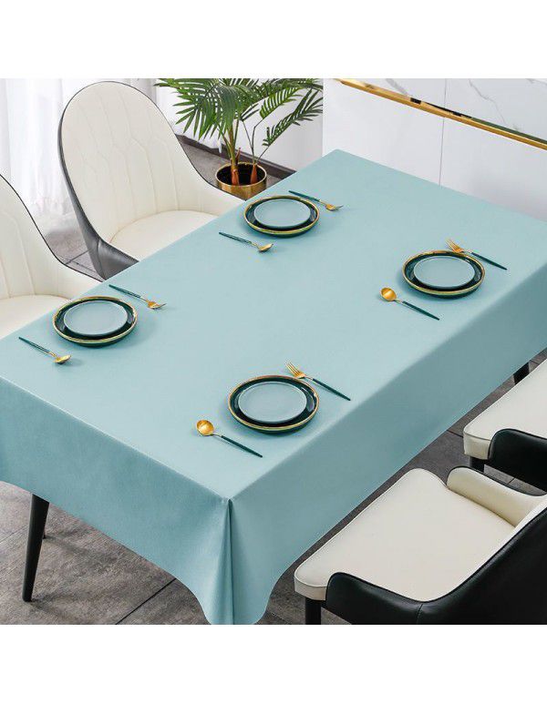 Waterproof tablecloth Wholesale color wash free pvc TV cabinet Dining table cloth Desk students 2022 new quick sale