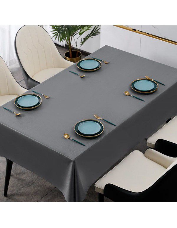 Waterproof tablecloth Wholesale color wash free pvc TV cabinet Dining table cloth Desk students 2022 new quick sale