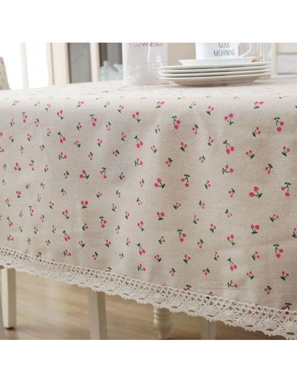 Xinjiang Style Table Cloth Exotic Table Cloth Retro American Ethnic Style Cotton Linen Bar Room Tea Table Student