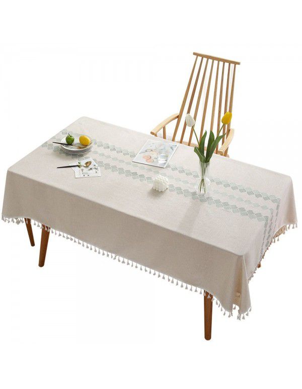 Henggang manufacturer cross-border supply fashion simple idyllic polyester household tablecloths tablecloths tablecloths spot wholesale
