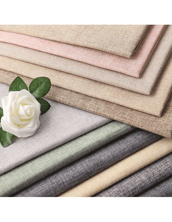 Cotton and linen tablecloth plain color thickened linen sofa fabric color coarse linen fabric old coarse canvas DIY manufacturer