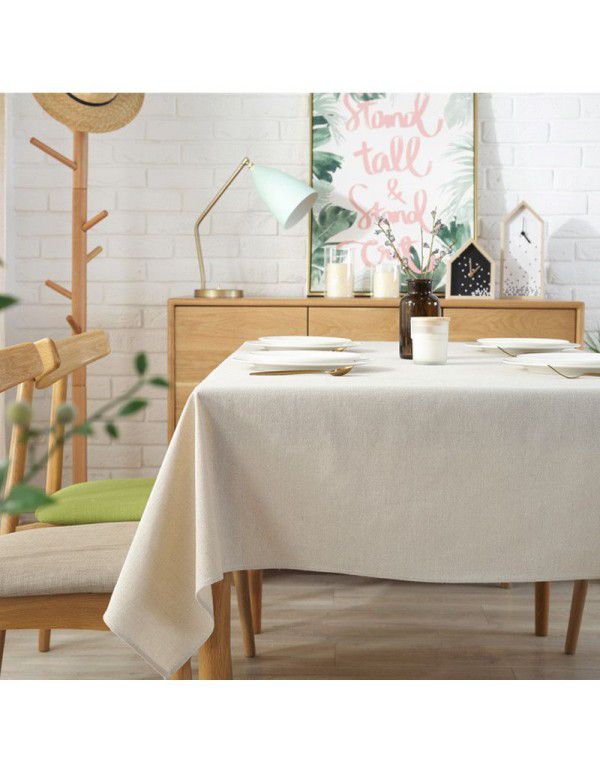 Lexuan Xiu cotton linen thickened tablecloth black and white simple ins wind cotton linen wholesale picnic party tablecloth cover