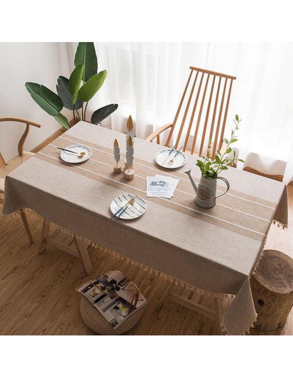 Table cloth, cotton and linen, small, fresh and simple, rectangular tea table, table cloth, parcel post, cross-border e-commerce factory