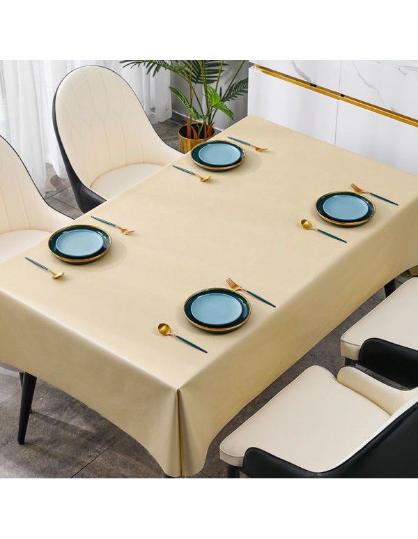 Waterproof tablecloth Wholesale color wash free pvc TV cabinet Dining table cloth Desk students 2022 new quick sale
