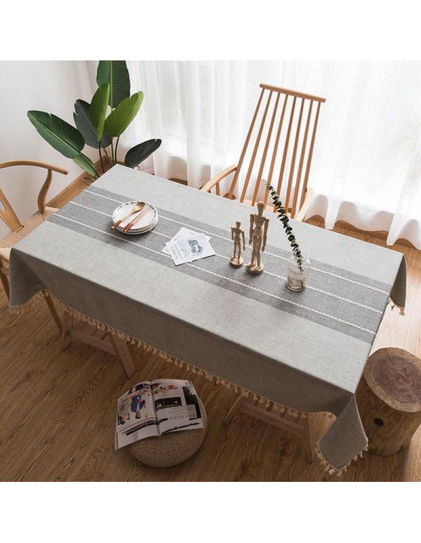 Table cloth, cotton and linen, small, fresh and simple, rectangular tea table, table cloth, parcel post, cross-border e-commerce factory