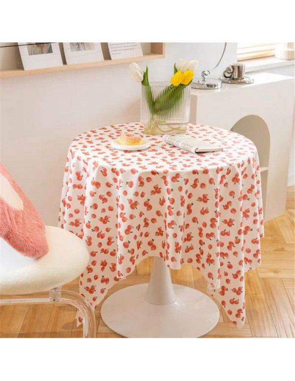 Wholesale ins hanfeng simple table cloth round table plaid table cloth small fresh desk plush background cloth factory