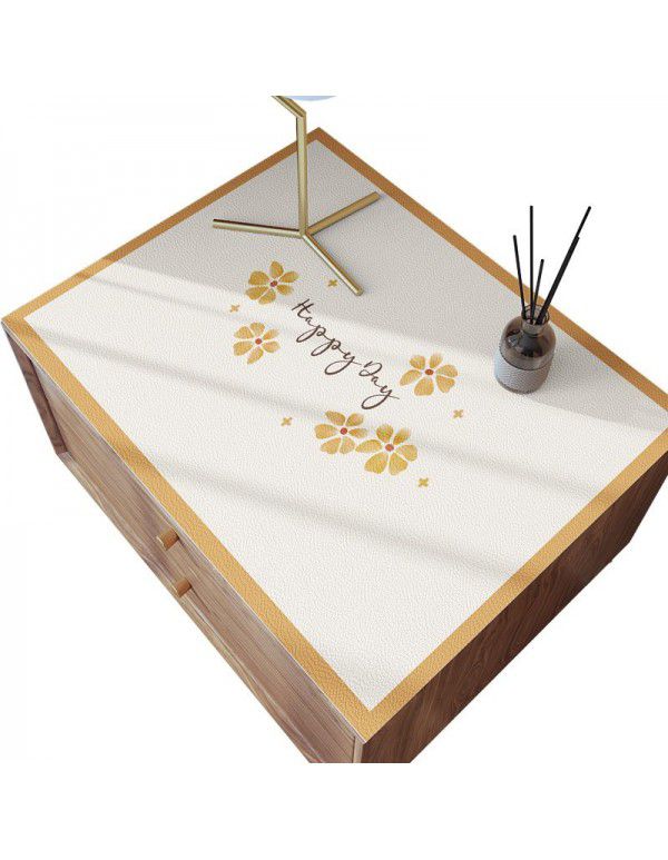 Ins wind bedside table mat waterproof, anti scalding, anti slip table mat universal cloth towel bedroom dust cover mat small and fresh